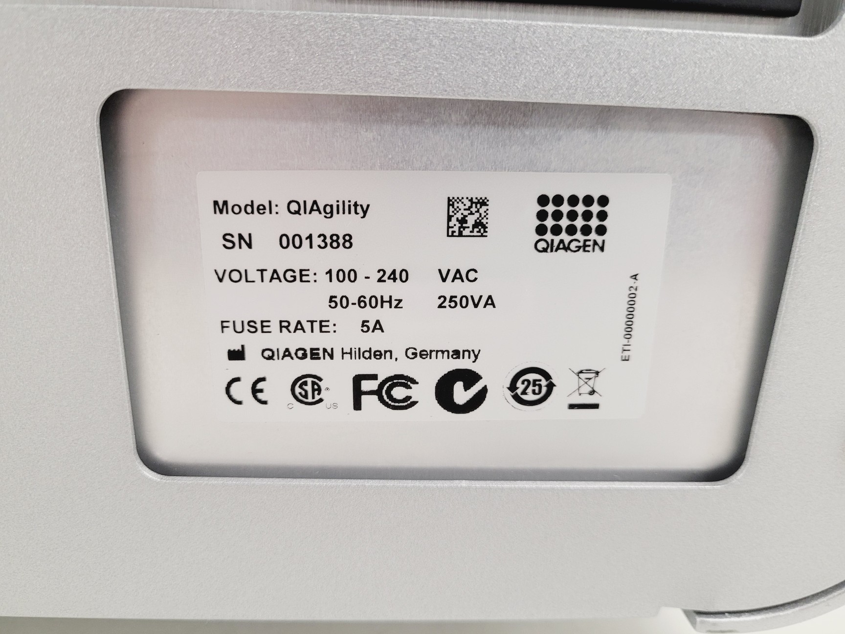 Image of Qiagen Model No. QIAgility HEPA/UV Unit Lab