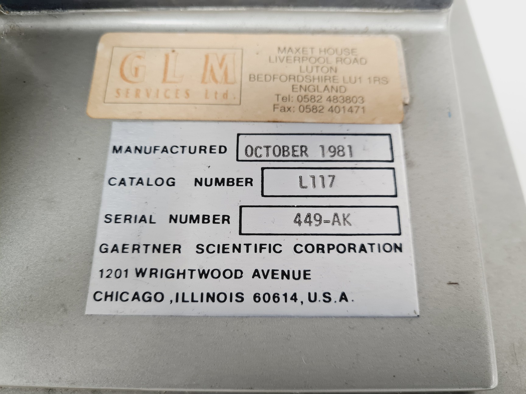 Image of Gartner Scientific Corporation L117 Elipsometer Lab