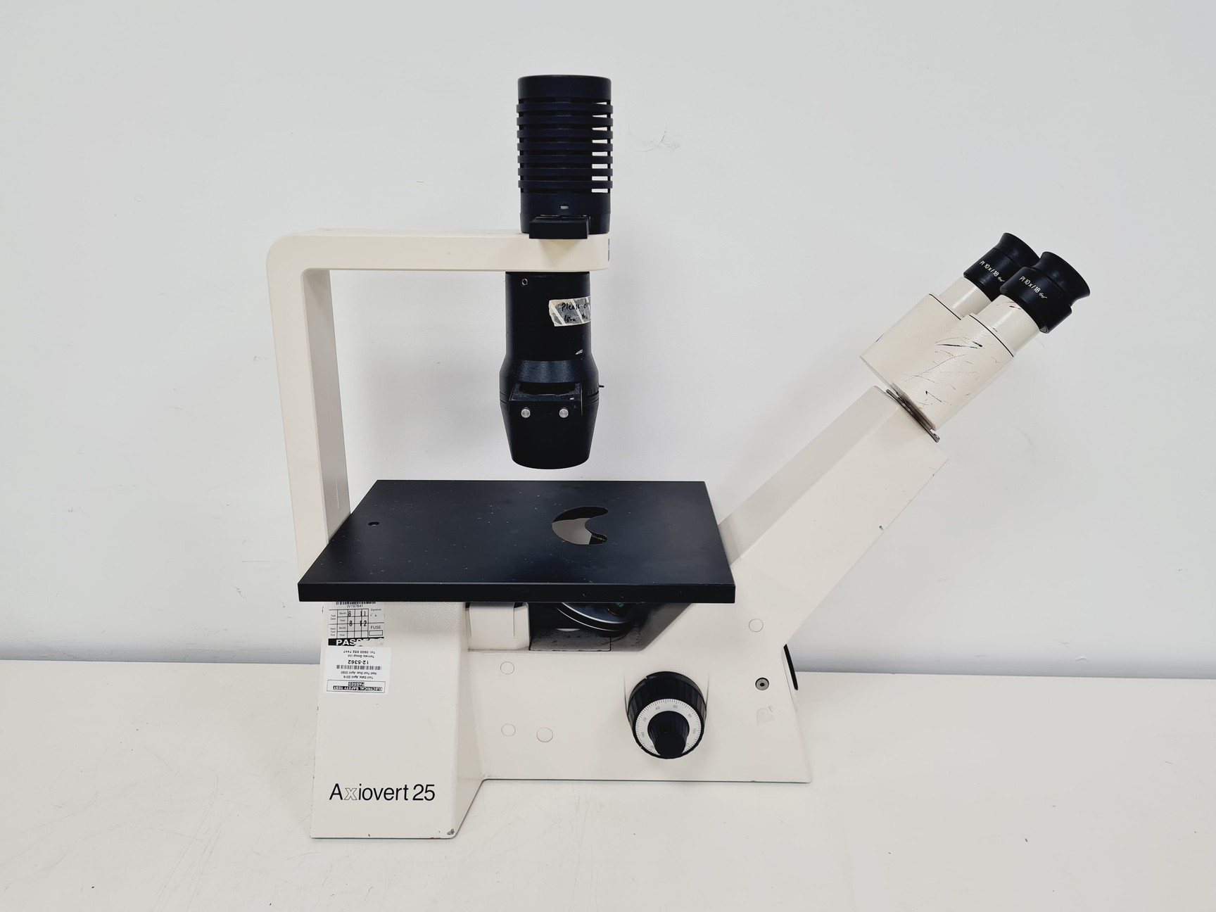 Image of Zeiss Axiovert 25 Inverted Microscope With 3 x Objectives