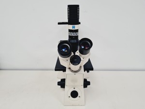 Thumbnail image of Zeiss Axiovert 25 Inverted Microscope w/ 3 x Achrostigmat Objectives 10/20/40x