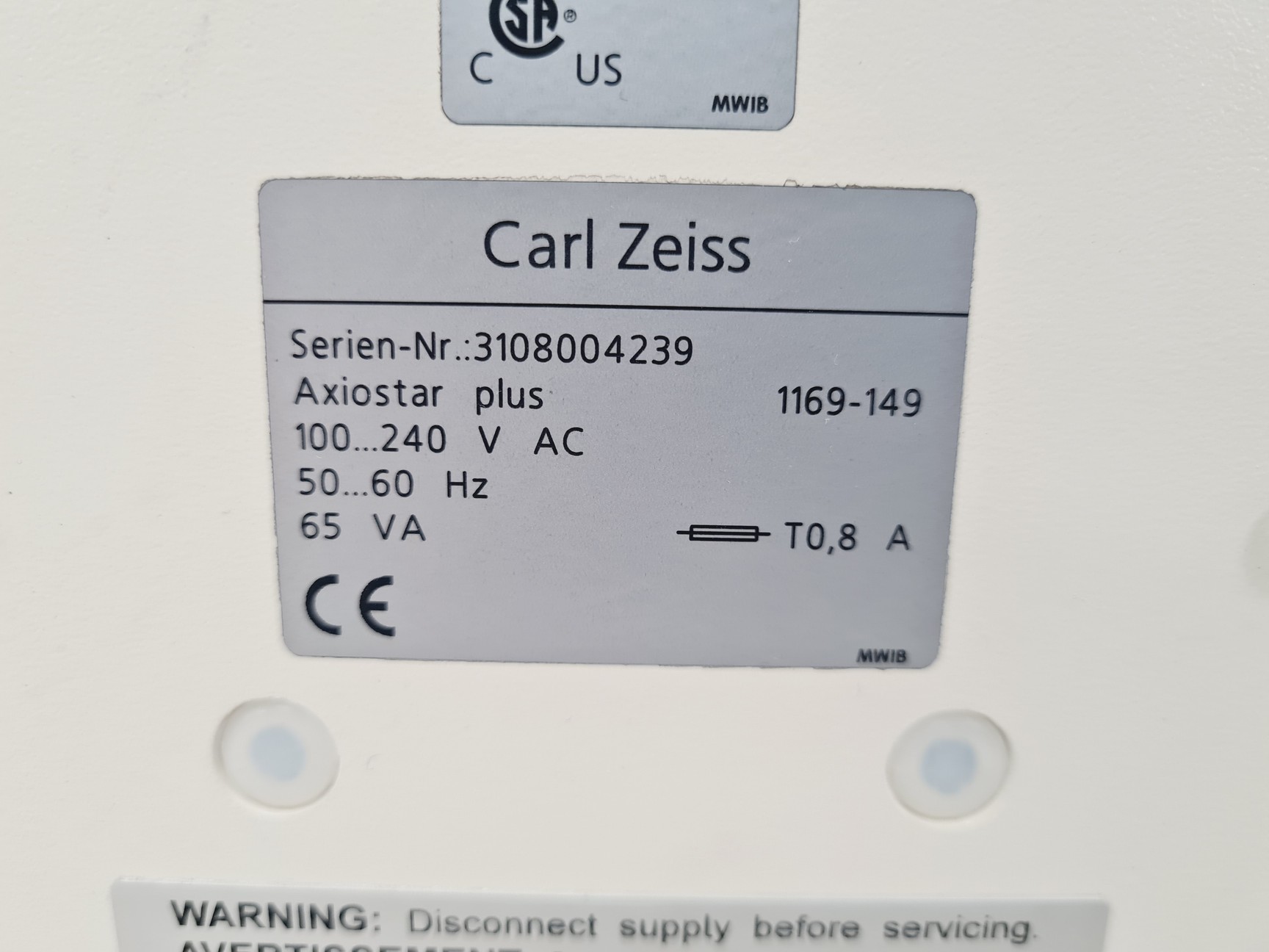 Image of Zeiss Axiostar Plus Binocular Compound Microscope Lab