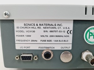 Thumbnail image of Sonics VCX 130 SONICS Vibra-Cell Ultrasonic Liquid Processor with CV18 Converter