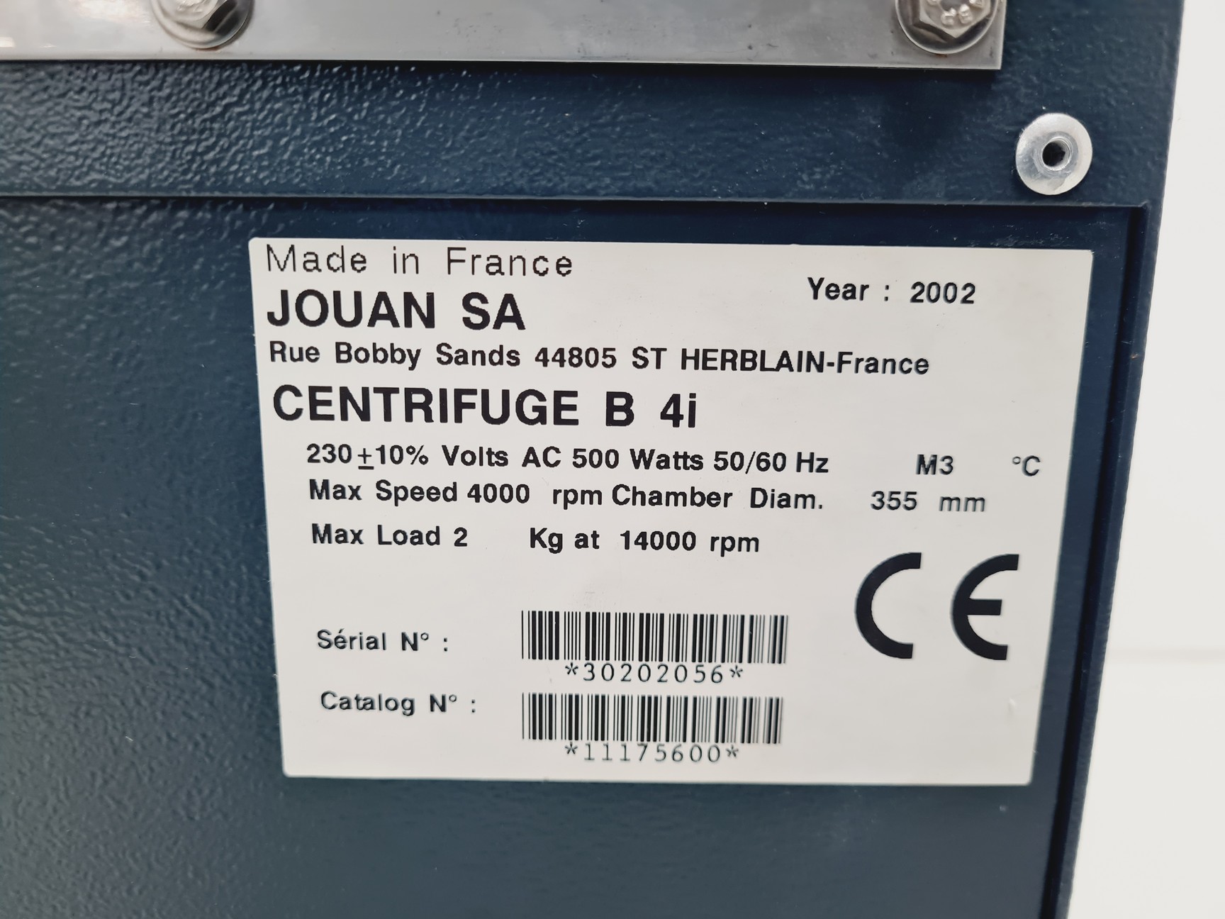 Image of Jouan B4i Benchtop Centrifuge w/ S40 Rotor Lab