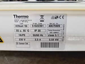 Thumbnail image of Heraeus Hera Cell 150 Incubator Lab Spares/Repairs