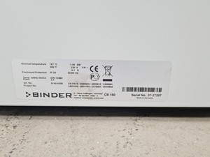 Thumbnail image of Binder Model CB 150 CO2 Laboratory Incubator Lab - Faulty Screen