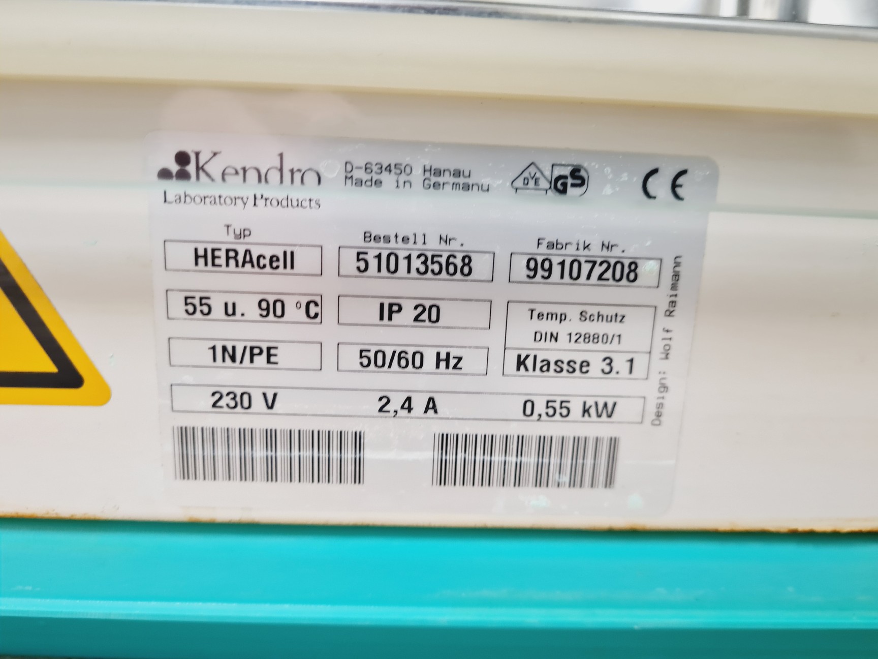 Image of Heraeus Hera Cell 150 Lab Incubator Faulty - No CO2 Filter Port - Spares/Repairs