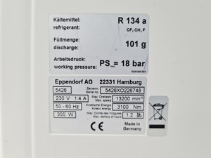 Thumbnail image of Eppendorf 5415 R Refrigerated Benchtop Centrifuge w/  F-45-24-11 Rotor Lab