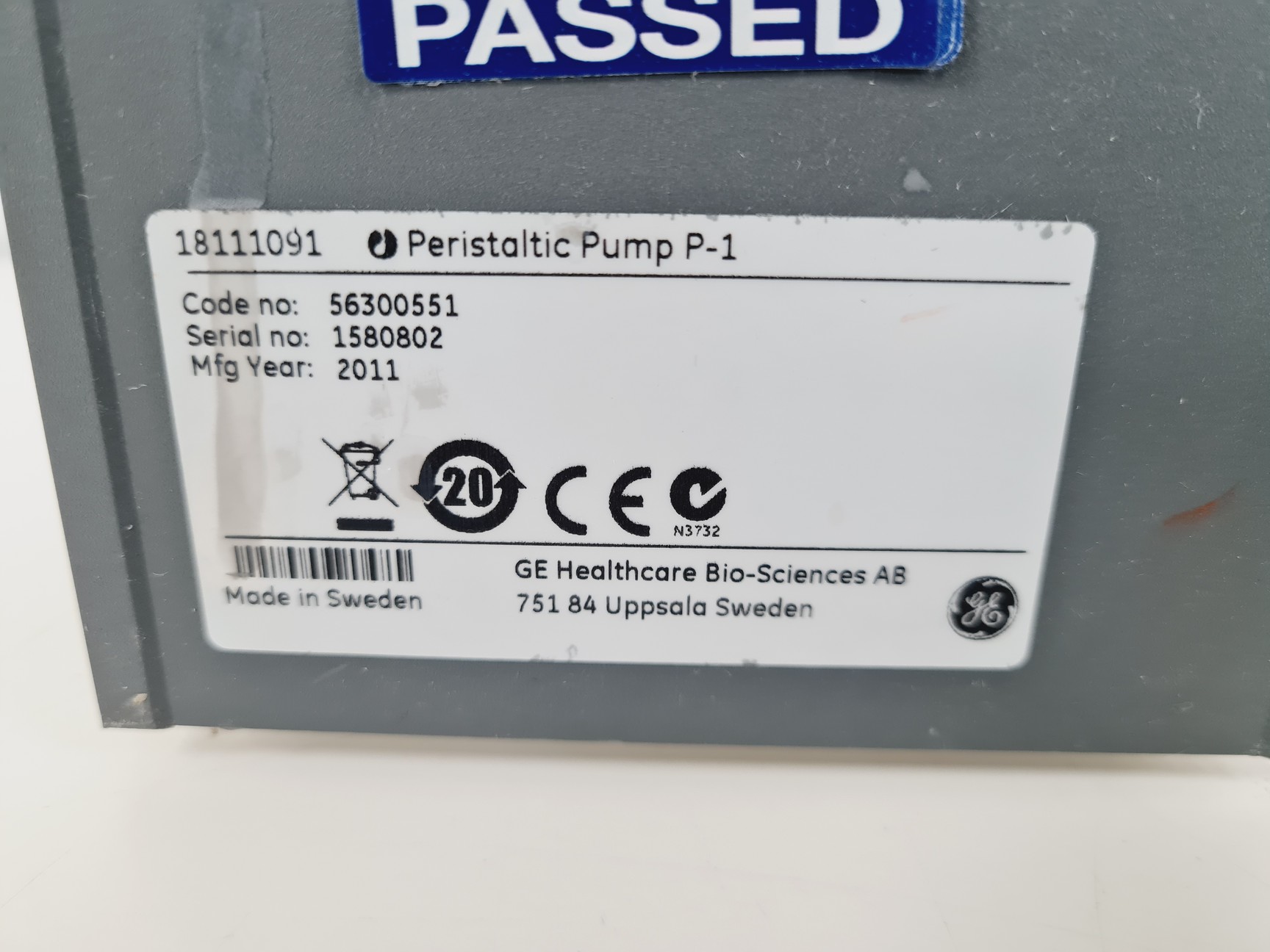 Image of GE single-channel P-1 Peristaltic Pump 