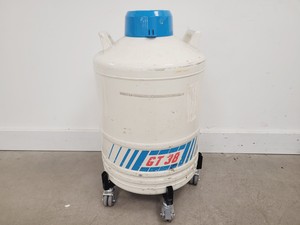 Image of Air Liquide GT 38 Liquid Nitrogen Dewar with 6 x Storage Racks 