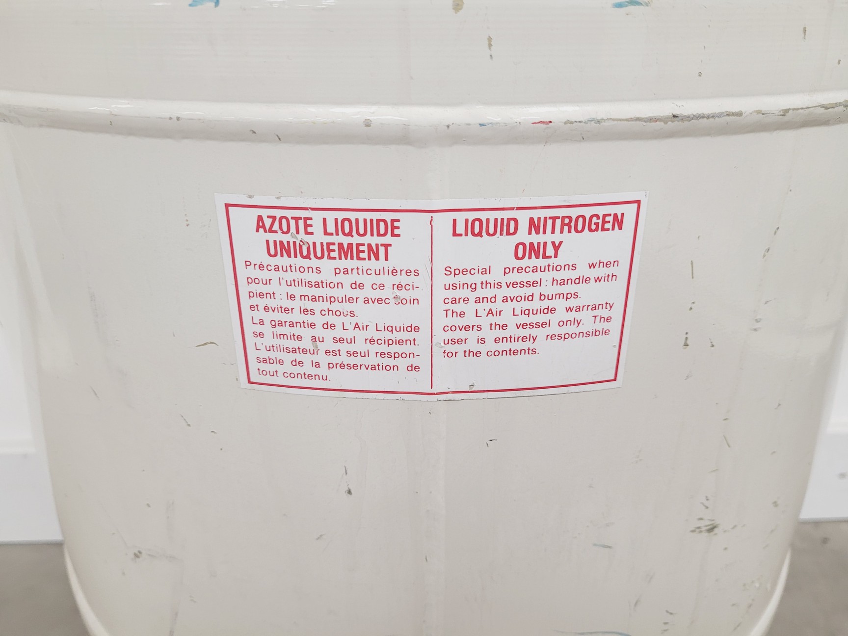 Image of Air Liquide GT 38 Liquid Nitrogen Dewar with 6 x Storage Racks 