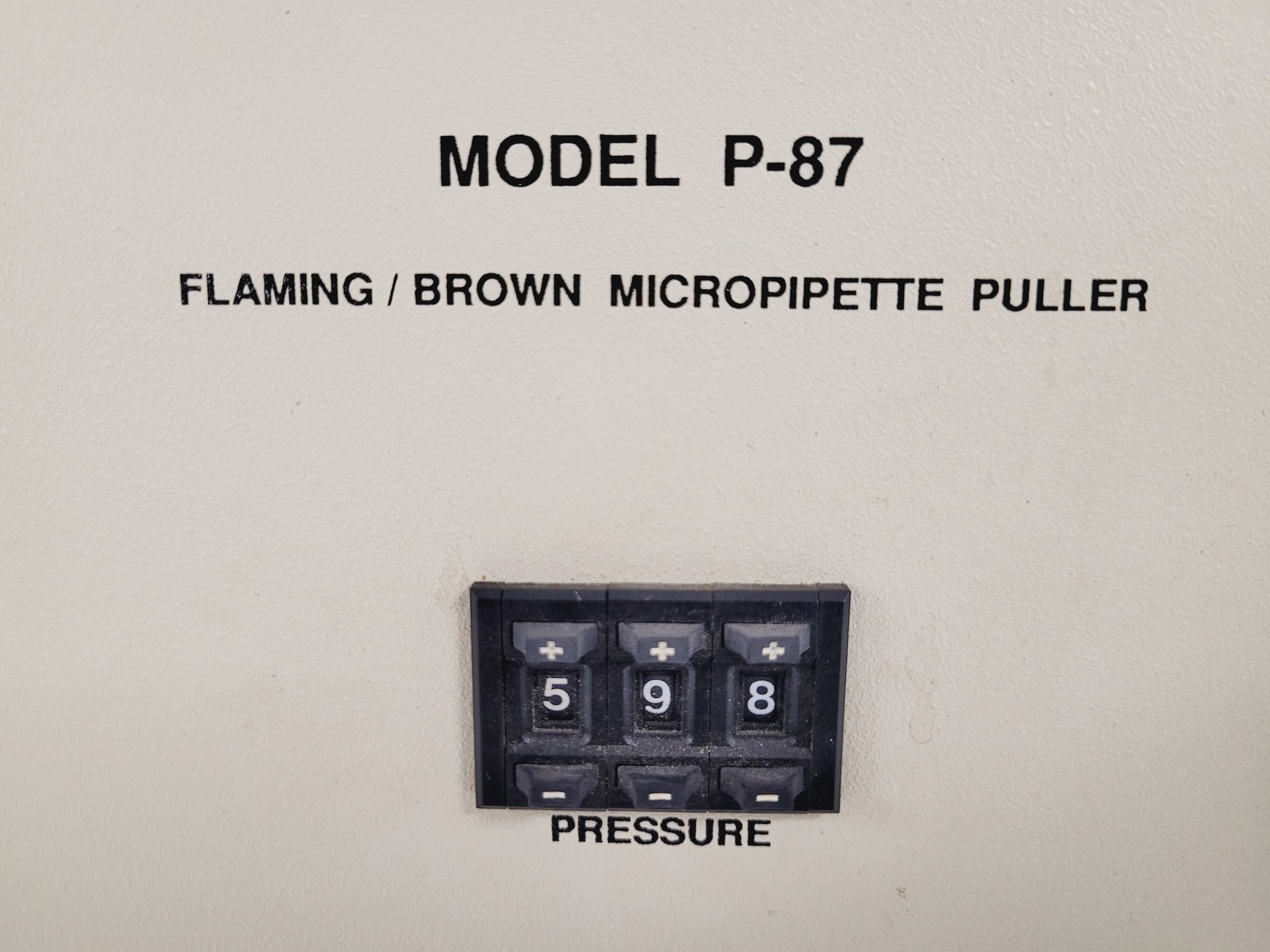 Image of Sutter Instrument Co. Model P-87 Flaming / Brown Micropipette Puller Lab Faulty