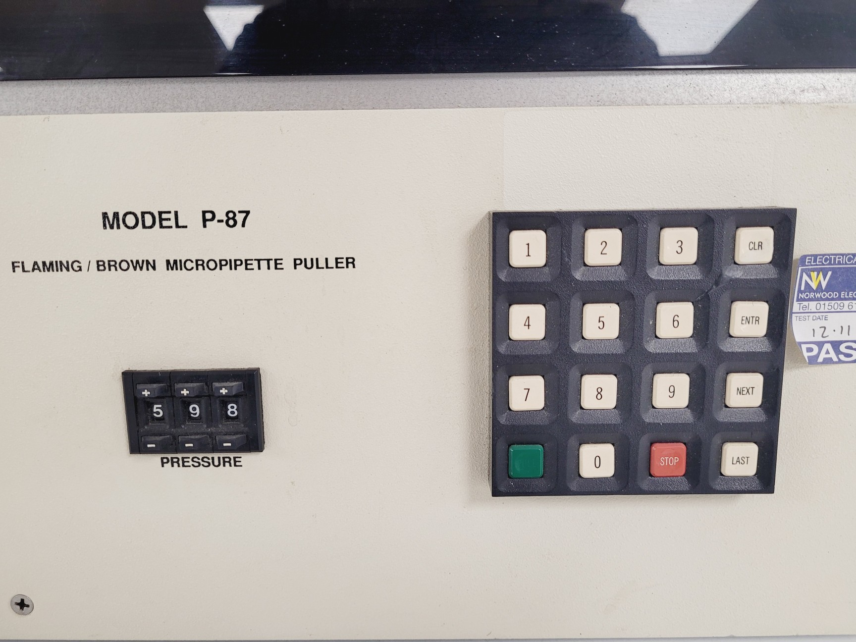 Image of Sutter Instrument Co. Model P-87 Flaming / Brown Micropipette Puller Lab Faulty