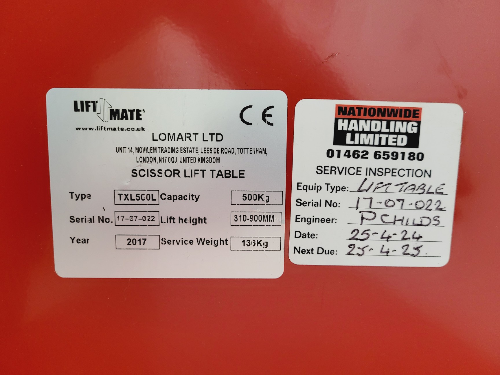 Image of Lift Mate Trolley Heavy Duty Mobile Scissor Table Model TXL500L