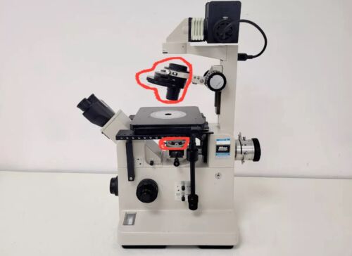 Image of Parts of Nikon Diaphot Phase Inverted Contrast Microscope w/ 3 x Objectives Lab