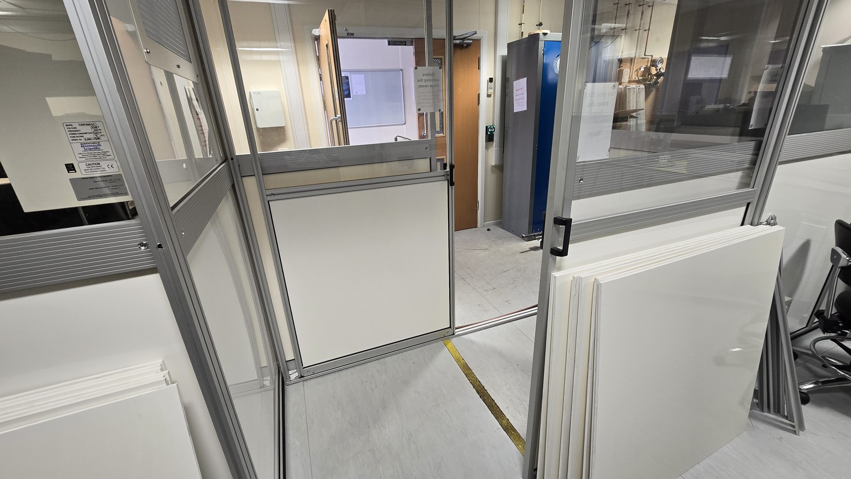 Image of Monmouth Scientific Aluminium Modular Cleanroom 6m x 4m, 3 x CAM2250 Filter Lab