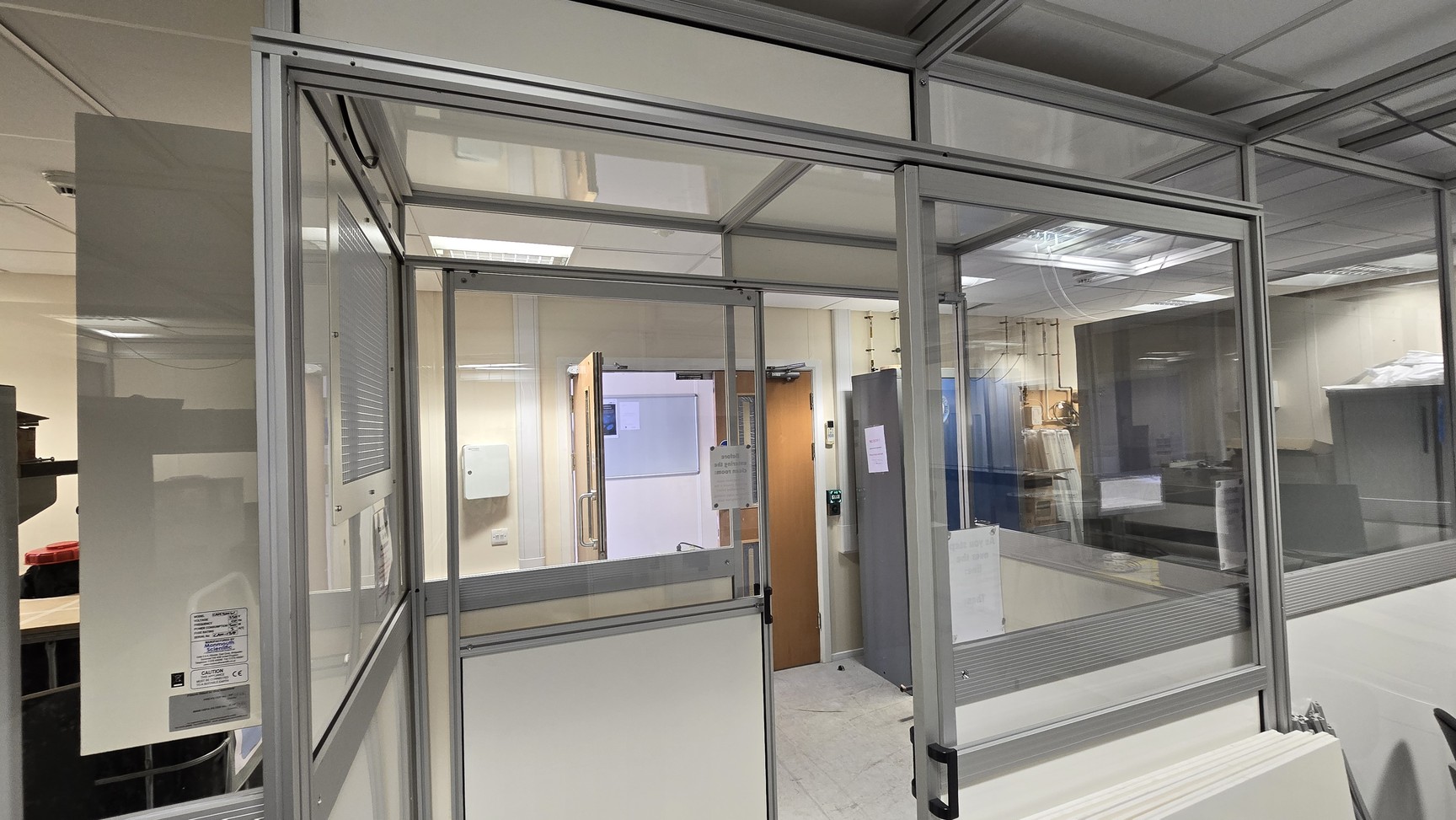 Image of Monmouth Scientific Aluminium Modular Cleanroom 6m x 4m, 3 x CAM2250 Filter Lab