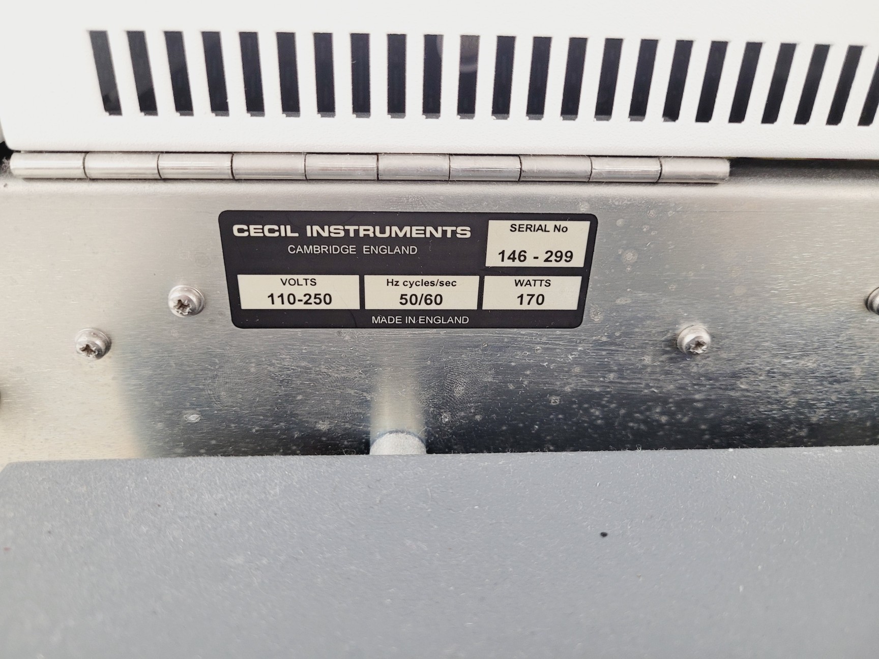 Image of Cecil Type CE 7200 Spectrometer Lab Faulty Screen