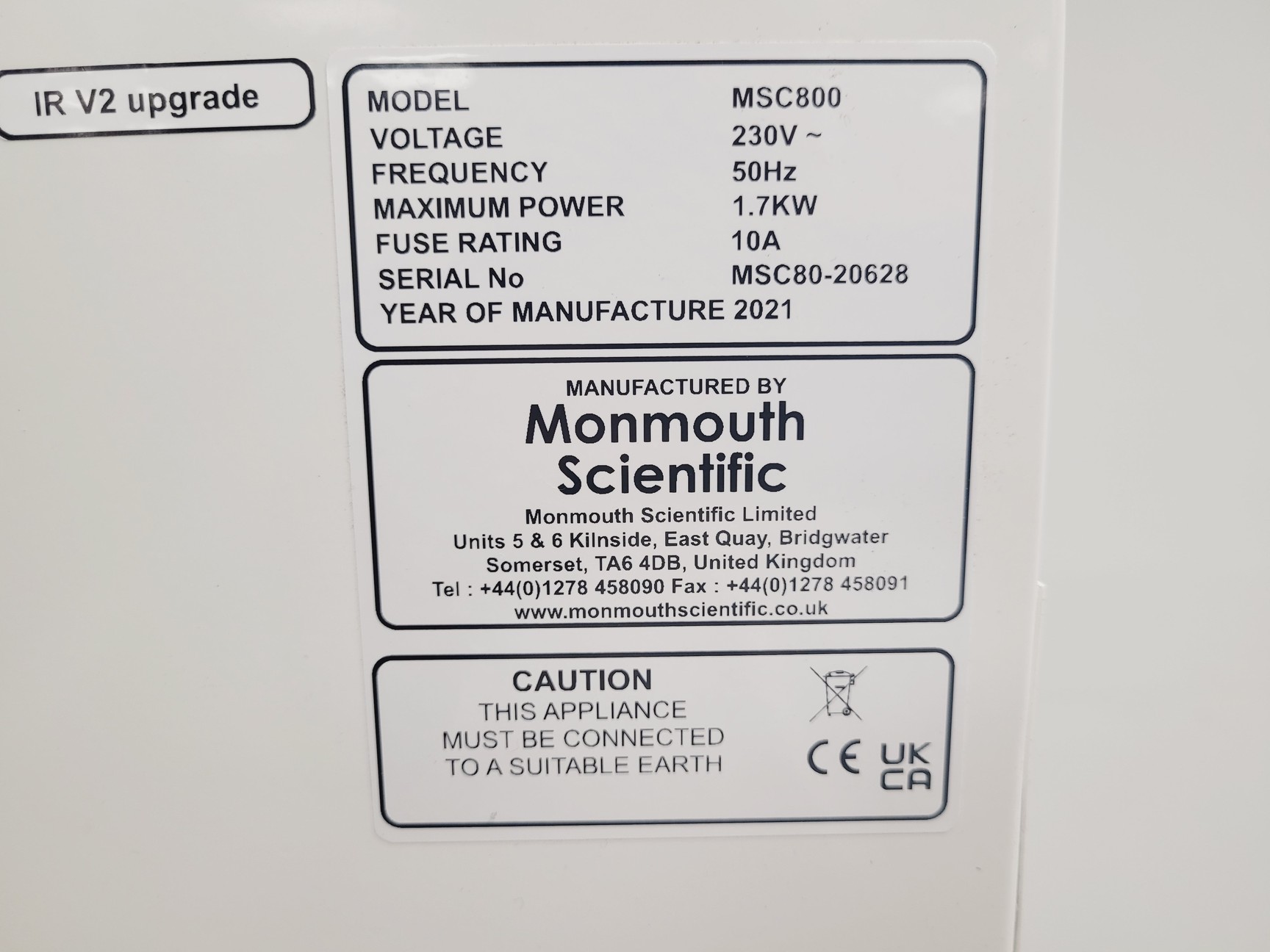 Image of Monmouth Guardian MSC T800 Fume Cabinets With Frame Lab