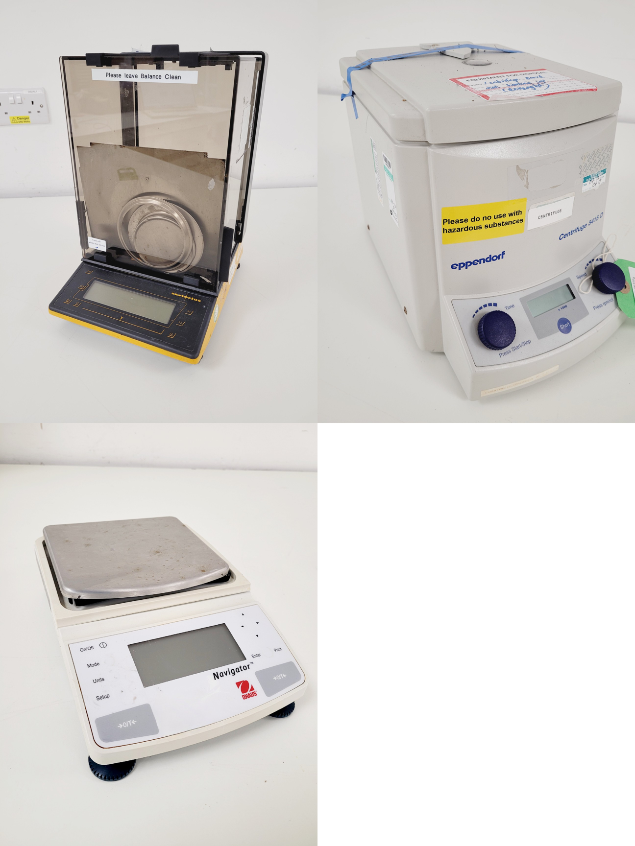 Image of Job Lot of Mixed Laboratory Equipment - Grant, MSE, Eppendorf, Sartorius, LKB