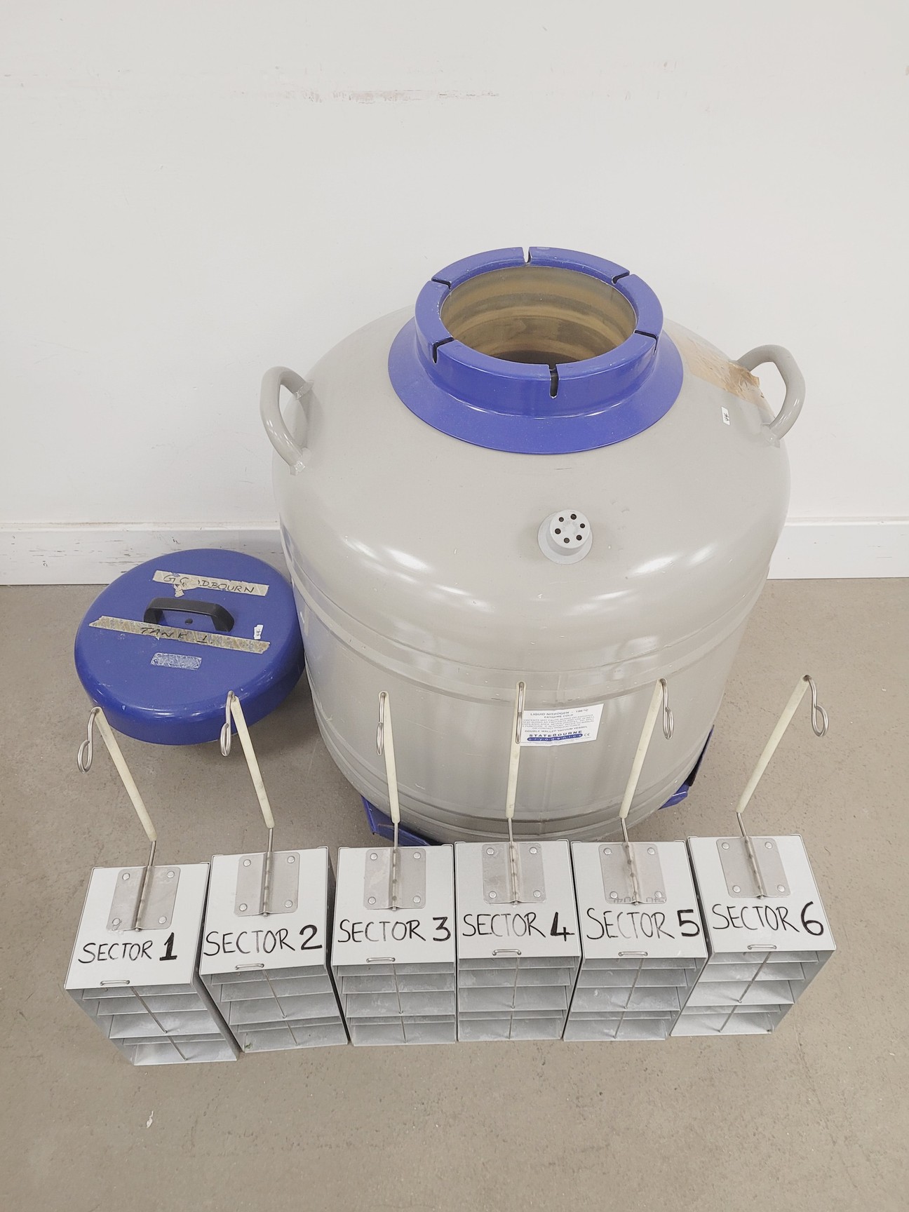 Image of Statbourne Biorack 3000 Liquid Nitrogen Sample Storage Dewar Lab