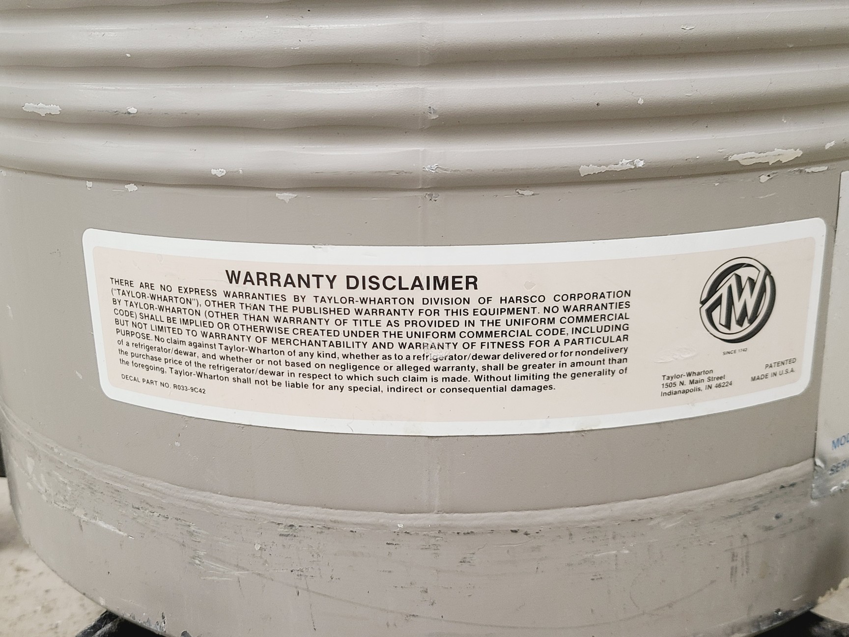Image of Taylor-Wharton 18XT Nitrogen Dewar