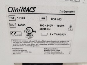 Thumbnail image of Miltenyi Biotec CliniMacs Instrument 44085 Lab