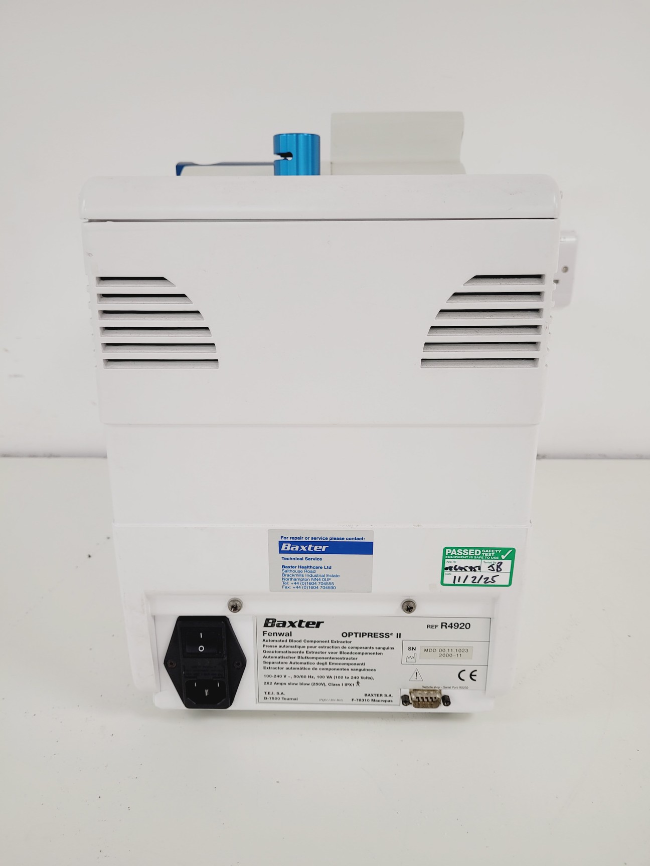 Image of Baxter OptiPress II Automated Blood Component Extractor