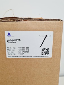 Thumbnail image of MACS Miltenyi Biotec Model GentleMACS Dissociator (Brand New In Box) Lab