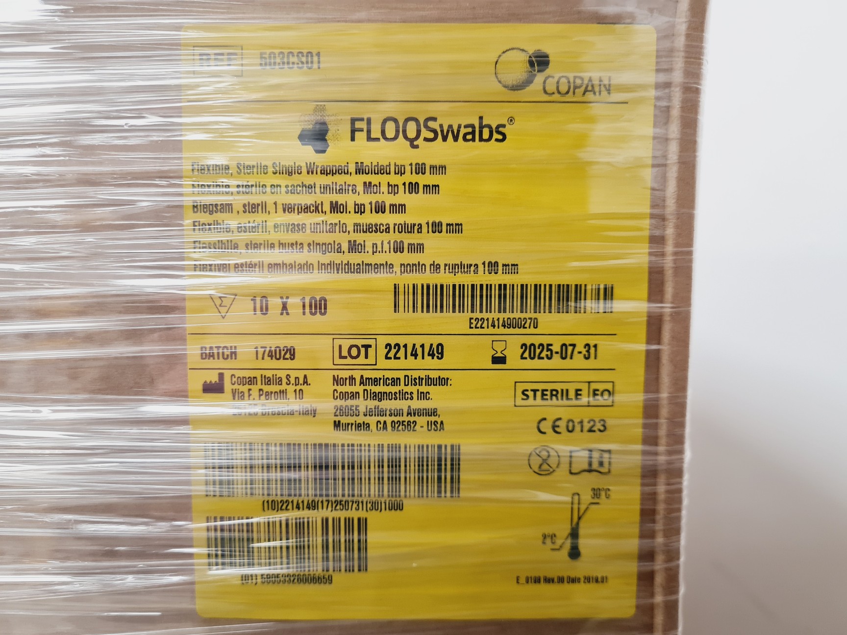 Image of 710 Boxes of 100 Copan FLOQSwab Lab