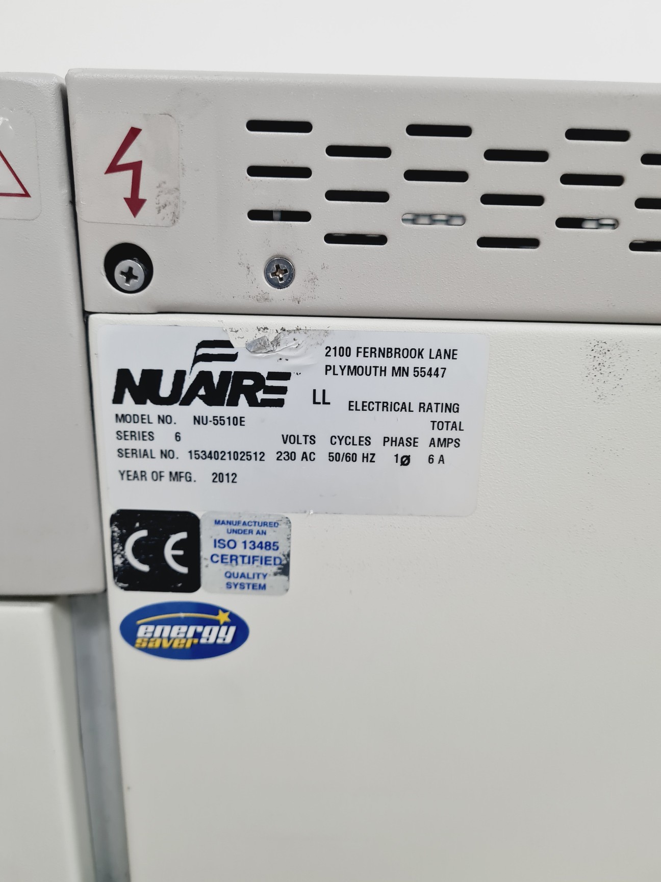 Image of Nuaire Model NU-5510E Incubator Lab Spares/Repairs