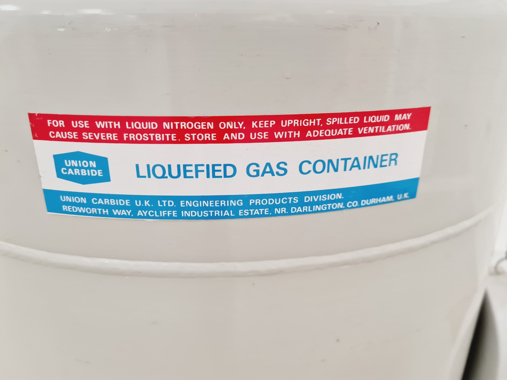 Lab Gas Containers Union Carbide Liquified Gas Container Liquid Nitrogen Dewar Lab