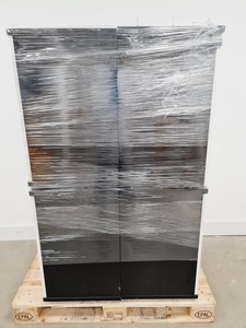 Thumbnail image of 4 x Black & White Locked Cupboards w/ Keys Lab