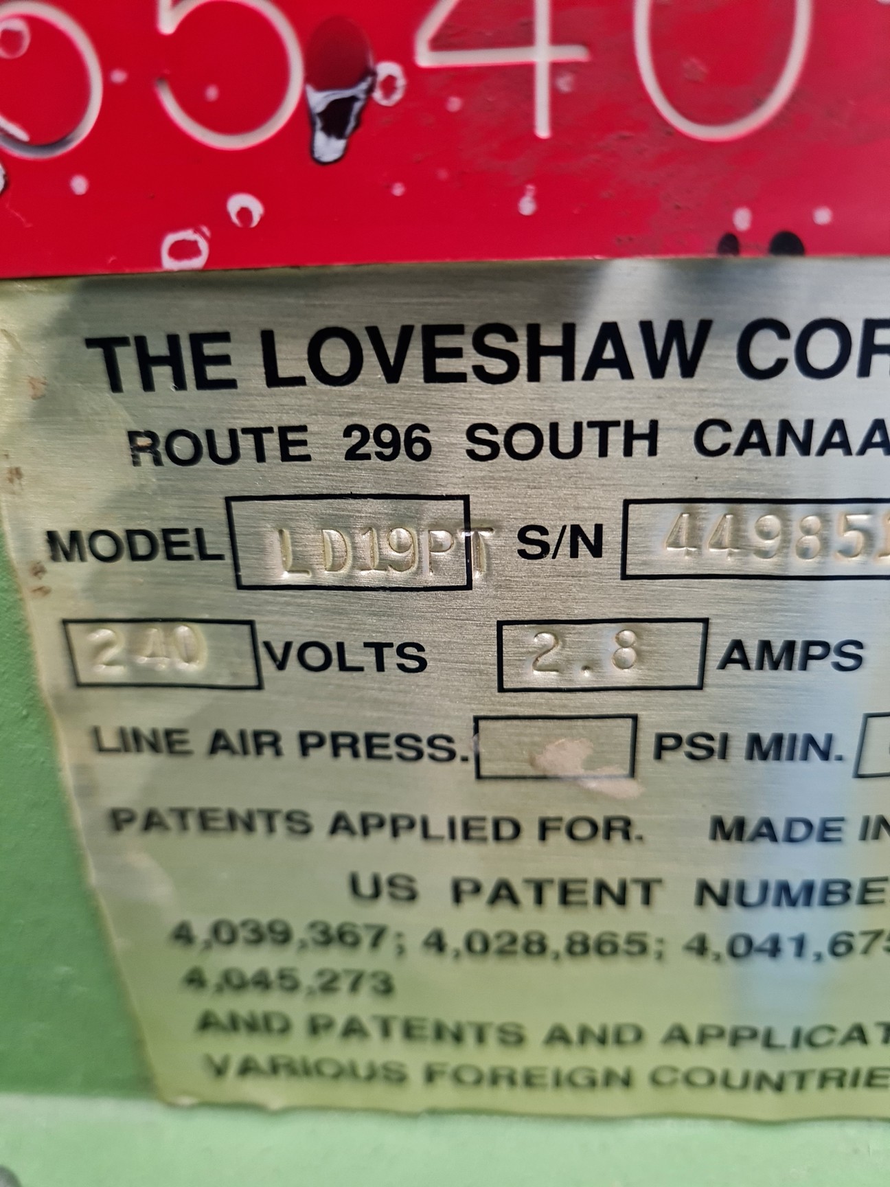 Image of Loveshaw Little David LD19PT Box Taping Machine 