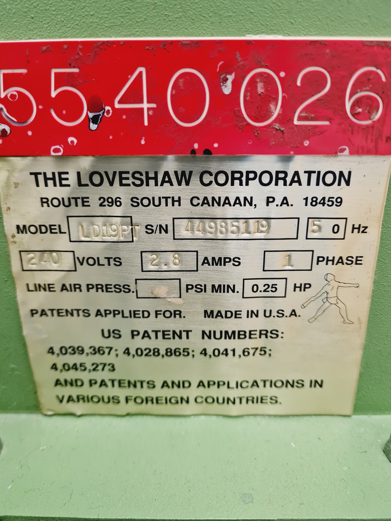 Image of Loveshaw Little David LD19PT Box Taping Machine 