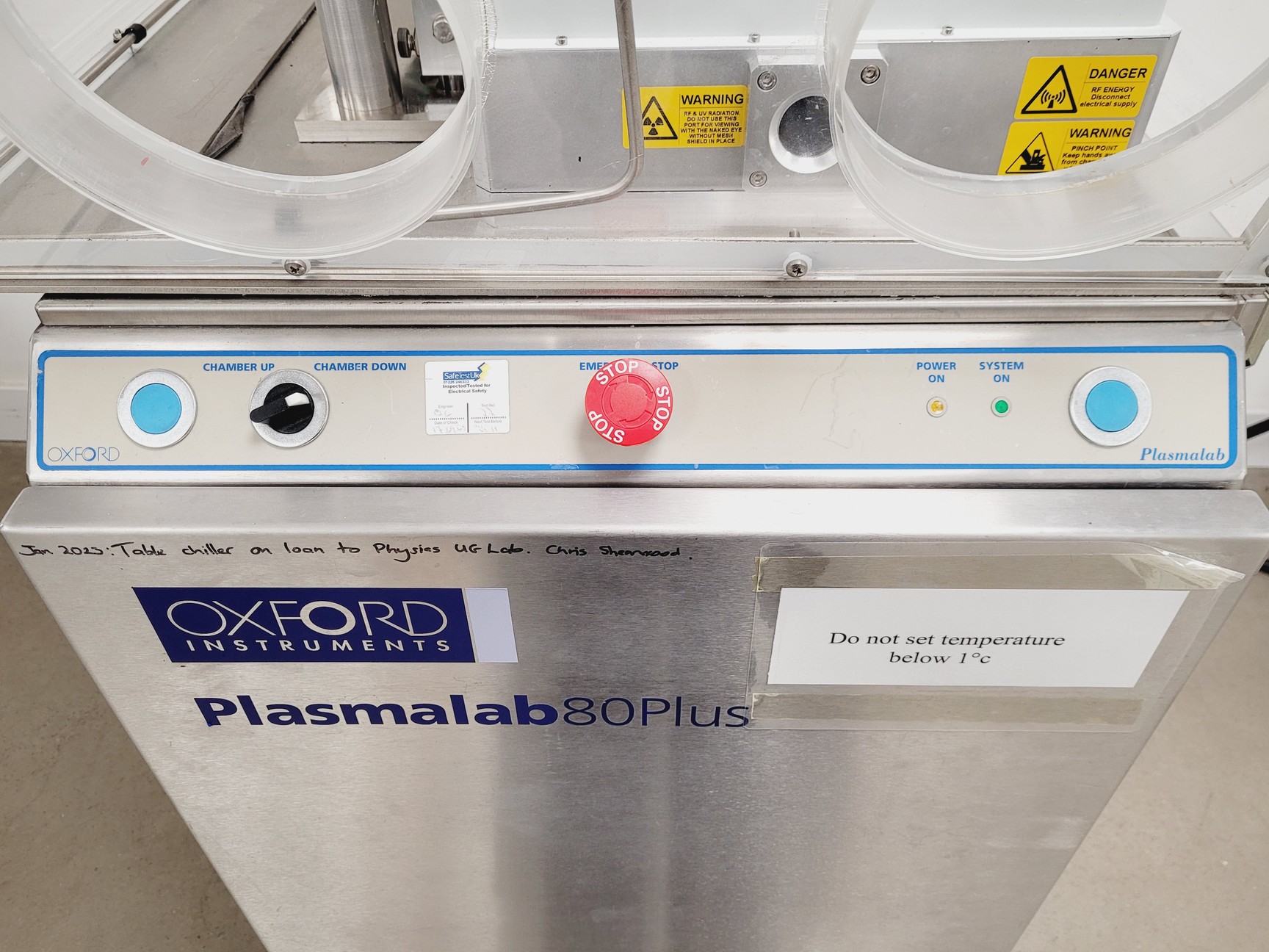 Image of Oxford Instruments Plasmalab 80 Plus ICP Reactive Ion Etcher Lab