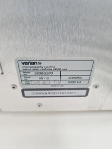 Thumbnail image of Varian Gas Chromatograph Model - CP-3800 with Autosampler Lab