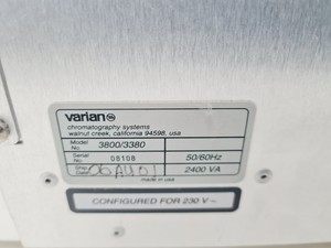 Thumbnail image of Varian CP-3800 Gas Chromatograph w/ CTC Analytics MH 01-00B, Various Software 