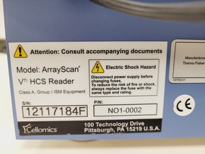 Thumbnail image of Thermo Scientific Cellomics Arrayscan VTI HCS Reader w/ Software & RS Stacker