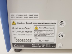 Thumbnail image of Thermo Scientific Cellomics Arrayscan VTI System w/ Software Lab