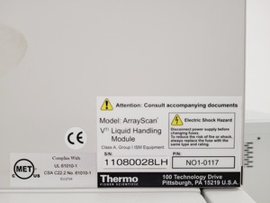 Thumbnail image of Thermo Scientific Cellomics Arrayscan VTI Liquid Handling Module w/ Software Lab