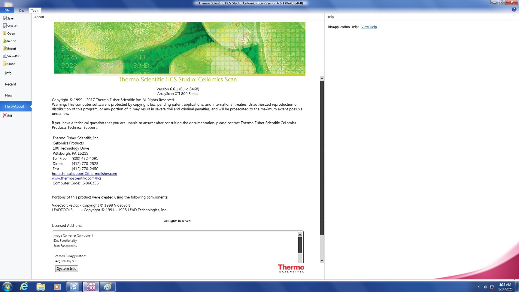 Image of Thermo Scientific Cellomics Arrayscan VTI System w/ Software Lab