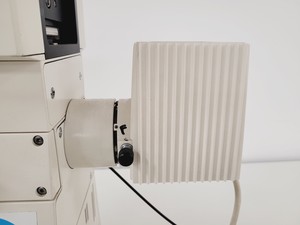 Thumbnail image of Carl Zeiss Axiophot Microscope Part No. 45 18 87 w/  5 x Zeiss Plan-NEOFLUAR