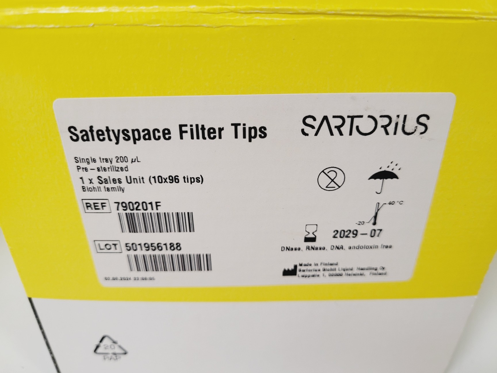 Image of Job Lot of Sartorius Filter Tips 15 x Boxes of Tips & 11 Individual Packs