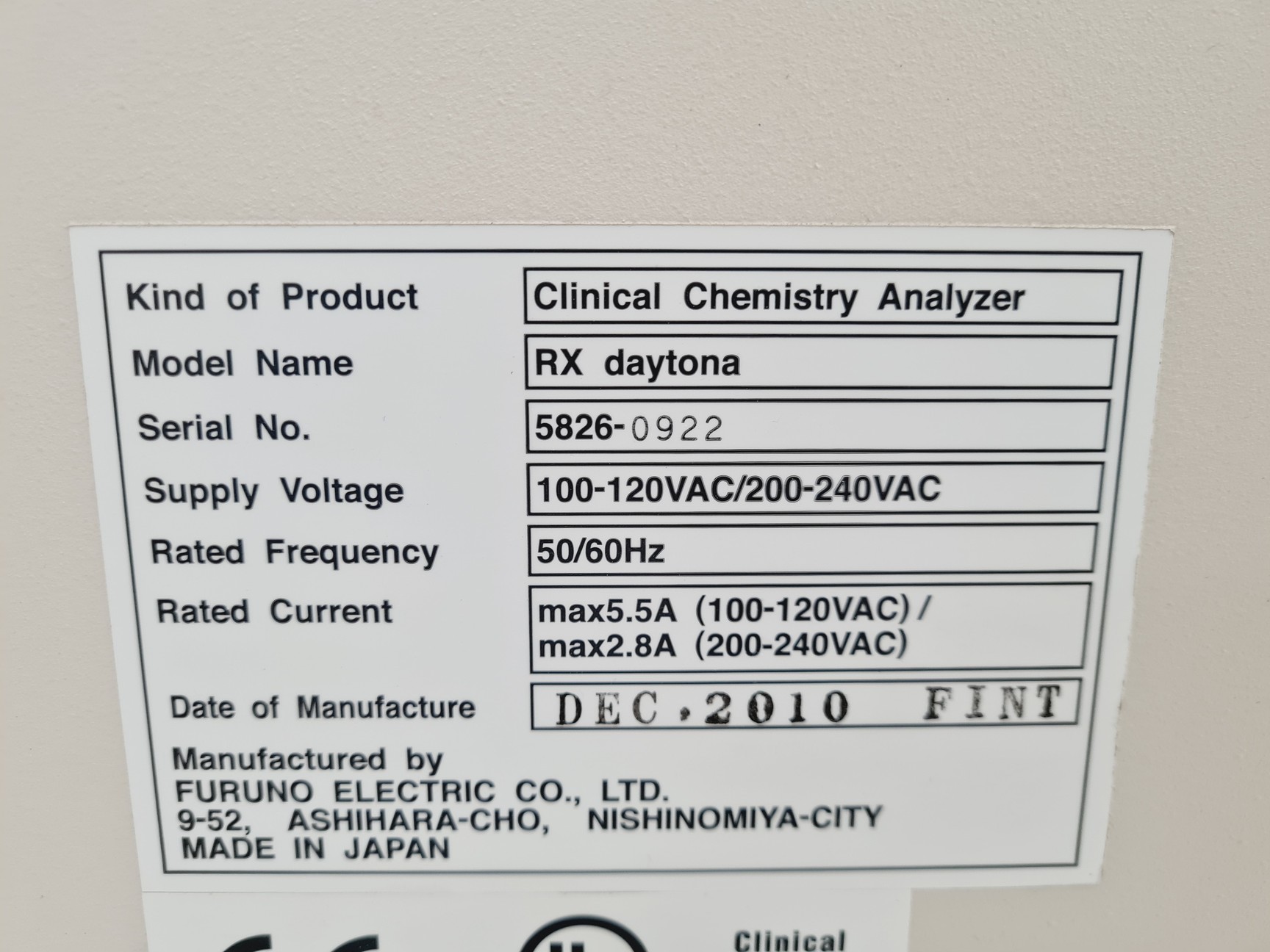 Image of Randox RX Daytona Automated Biochemistry Analyser Lab