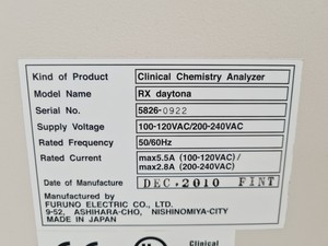 Thumbnail image of Randox RX Daytona Automated Biochemistry Analyser Lab