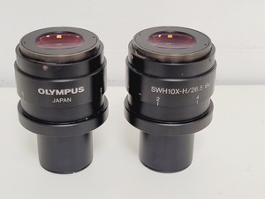Thumbnail image of Olympus U-SWTR-2 Trinocular Observation Tube w/ 2 x Olympus SWH10X-H/26.5 Lab