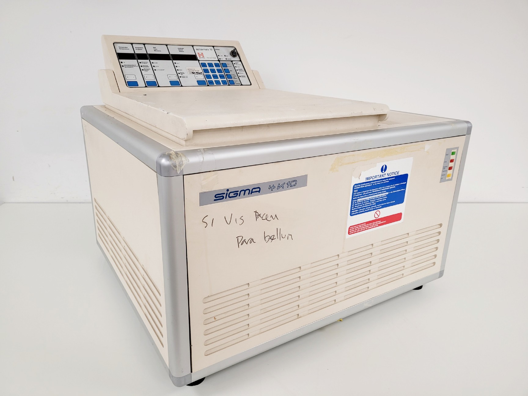 Image of Sigma 4K10 Refrigerated Centrifuge w/ Sigma 1140 Rotor Spares/Repair Lab