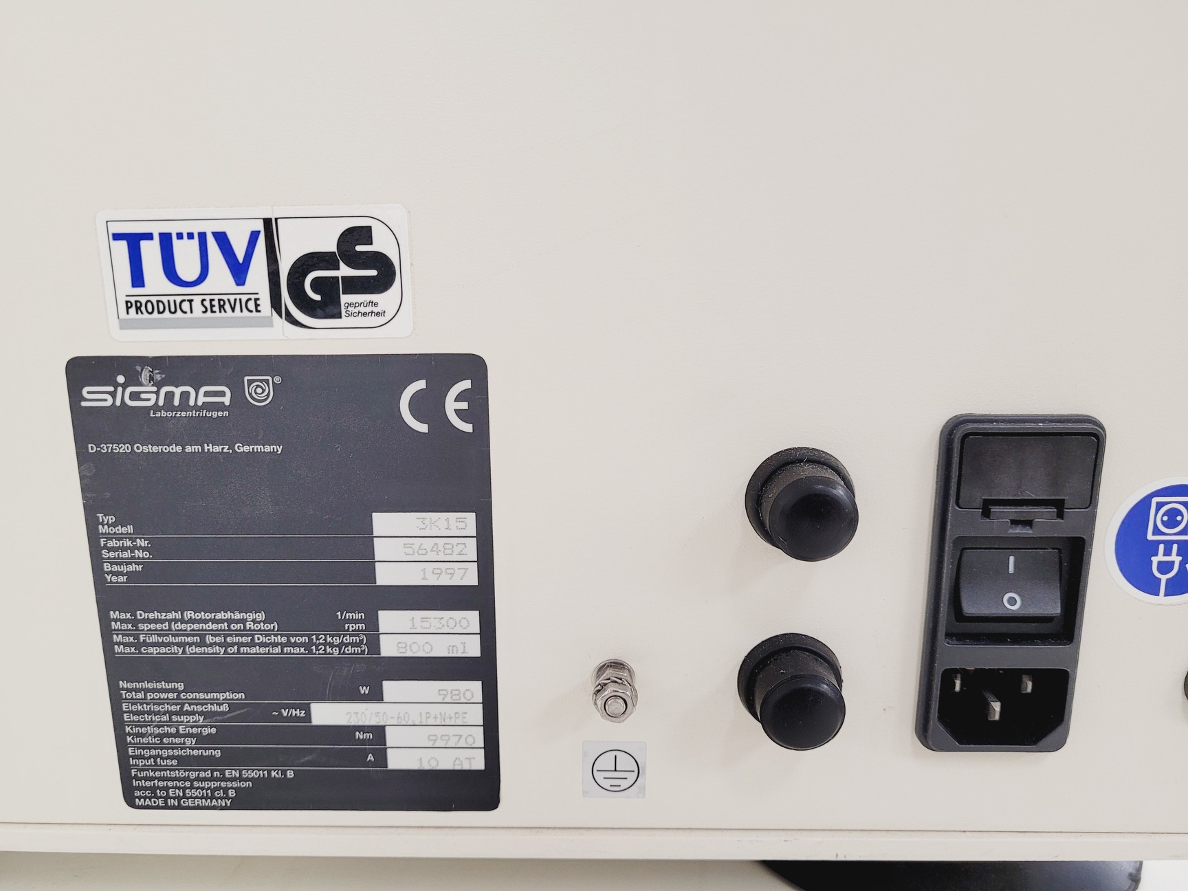 Image of Sigma 3K15 Benchtop Centrifuge Spares/Repair Lab