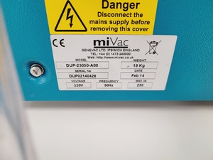 Thumbnail image of GeneVac MiVac Quattro Concentrator, Duo Pump, Speed Trap & Controller System Lab
