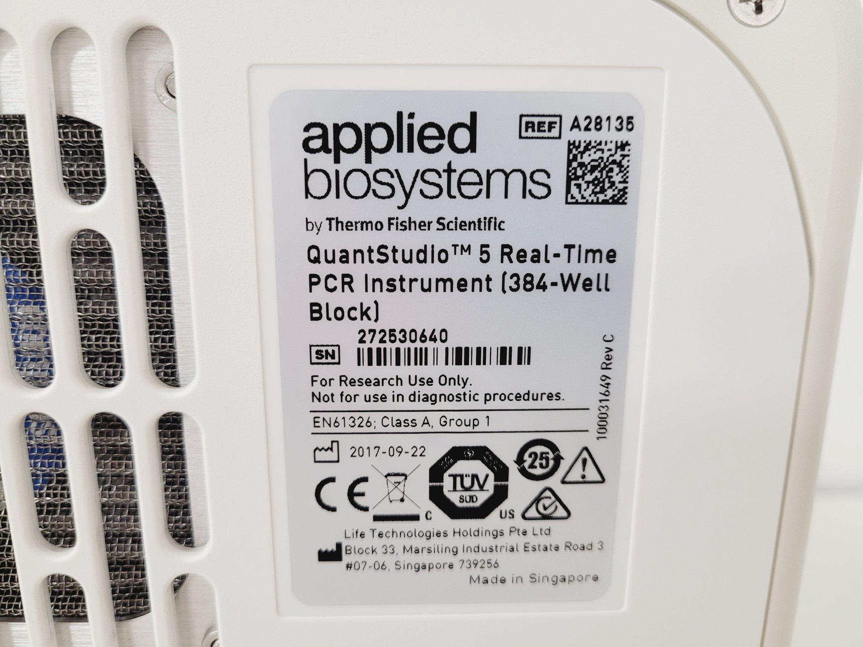 Image of Applied Biosystems QuantStudio 5 Real-Time PCR Instrument 384-Well Spares/Repair